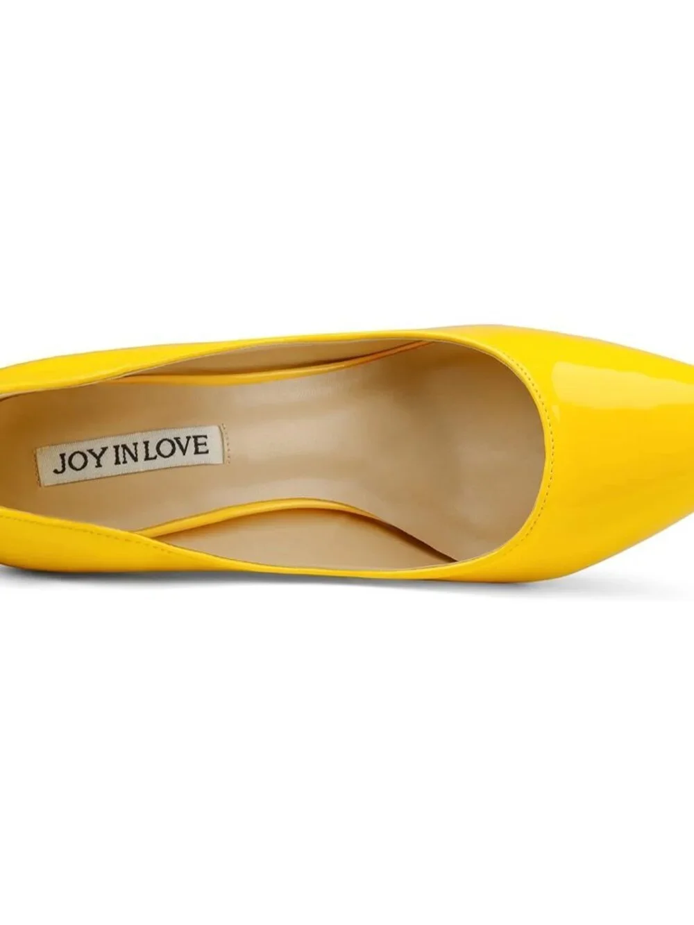 Women's Yellow Patent Pump Shoes 3.5